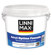 LINNIMAX ACRYL OPTIMA FASSADE / ЛИННИМАКС АКРИЛ ОПТИМА ФАСАД краска акриловая водно-дисперсионная для наружных работ база 3 (2,35л)