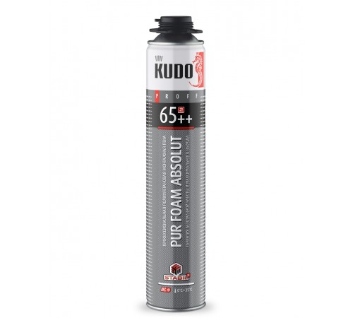 KUDO PROFF 65++ / КУДО ПРОФ 65++ пена полиуретановая монтажная профессиональная летняя (1000мл) KUDO PROFF 65++ / КУДО ПРОФ 65++ пена полиуретановая монтажная профессиональная летняя (1000мл)