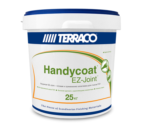 TERRACO HANDYCOAT EZ-JOINT шпатлевка финишная для швов гипсокартона, для внутренних работ (25кг) TERRACO HANDYCOAT EZ-JOINT шпатлевка финишная для швов гипсокартона, для внутренних работ (25кг)
