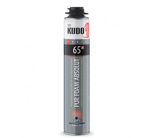 KUDO ABSOLUT PROFF 65 ALASKA / КУДО АБСОЛЮТ ПРОФ 65 АЛЯСКА пена полиуретановая монтажная профессиональная зимняя (1000мл) KUDO ABSOLUT PROFF 65 ALASKA / КУДО АБСОЛЮТ ПРОФ 65 АЛЯСКА пена полиуретановая монтажная профессиональная зимняя (1000мл)