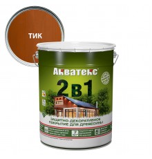 АКВАТЕКС 2 в 1 защит.-декор. покрытие для дерева, алкидное, полумат, лессирующее, тик (20л)