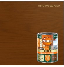 PINOTEX ULTRA / ПИНОТЕКС УЛЬТРА лазурь защитная влагостойкая для защиты древесины до 10 лет тиковое дерево 0,9л new