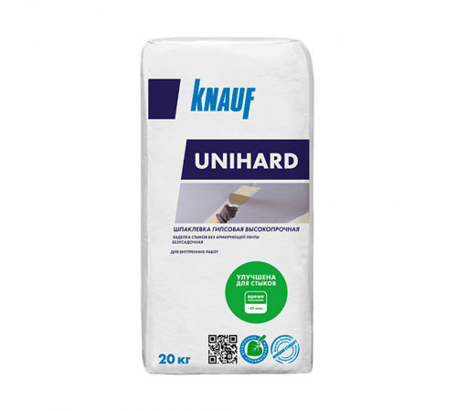 KNAUF UNIHARD / КНАУФ УНИХАРД шпаклевка гипсовая высокопрочная безусадочная для внутренних работ (20кг) KNAUF UNIHARD / КНАУФ УНИХАРД шпаклевка гипсовая высокопрочная безусадочная для внутренних работ (20кг)