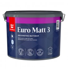 TIKKURILA EURO MATT 3 краска интерьерная для стен и потолка,база С (9л)