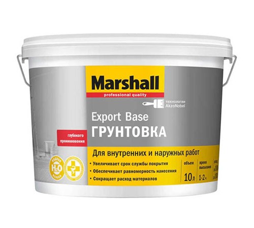 MARSHALL EXPORT BASE / МАРШАЛЛ ЭКСПОРТ база грунт универсальный глубокого проникновения (10л) MARSHALL EXPORT BASE / МАРШАЛЛ ЭКСПОРТ база грунт универсальный глубокого проникновения (10л)