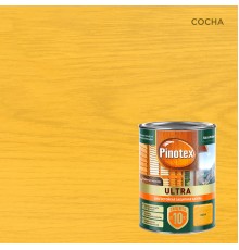 PINOTEX ULTRA / ПИНОТЕКС УЛЬТРА лазурь защитная влагостойкая для защиты древесины до 10 лет сосна 0,9л new