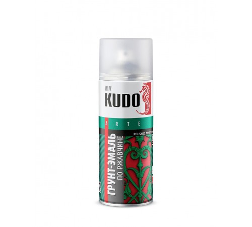 KUDO / КУДО грунт-эмаль по ржавчине гладкая матовая, аэрозоль, RAL 9003 сигнальный белый (520мл) KUDO / КУДО грунт-эмаль по ржавчине гладкая матовая, аэрозоль, RAL 9003 сигнальный белый (520мл)