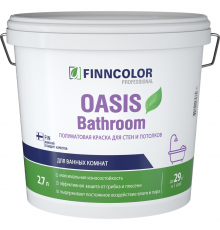 FINNCOLOR OASIS BATHROOM / ФИННКОЛОР ОАЗИС БАФРУМ краска влагостойкая для влажных помещений полуматовая, база C (2,7л)