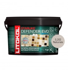 LITOKOL STARLIKE DEFENDER EVO / ЛИТОКОЛ СТАРЛАЙК ДЕФЕНДЕР ЭВО затирка двухкомпонентная, эпоксидная, S.202 naturale, 1кг