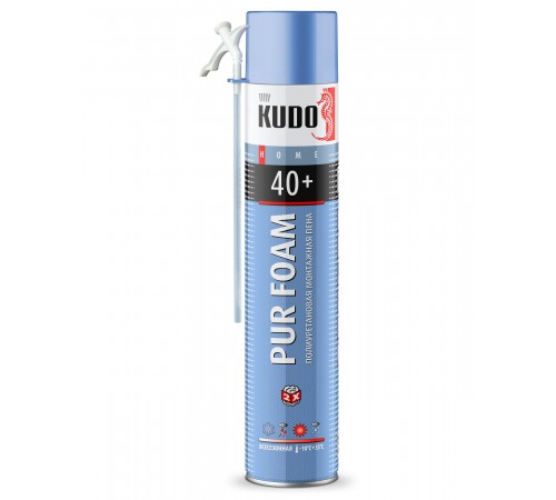 KUDO HOME 40+ / КУДО ХОУМ 40+ пена полиуретановая монтажная бытовая всесезонная (1000мл) KUDO HOME 40+ / КУДО ХОУМ 40+ пена полиуретановая монтажная бытовая всесезонная (1000мл)