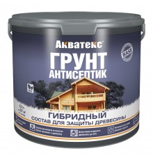 АКВАТЕКС грунт-антисептик для древесины гибридный защитный для внутренних и наружных работ, бесцветный, 2,7л