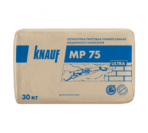 KNAUF MP 75 MASTER / КНАУФ МП 75 МАСТЕР штукатурка гипсовая машинного нанесения универсал. для внутренних работ (30кг) KNAUF MP 75 MASTER / КНАУФ МП 75 МАСТЕР штукатурка гипсовая машинного нанесения универсал. для внутренних работ (30кг)