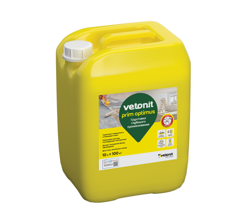 WEBER VETONIT PRIM OPTIMUS / ВЕБЕР ВЕТОНИТ ПРИМ ОПТИМУС грунтовка глубокого проникновения 10л WEBER VETONIT PRIM OPTIMUS / ВЕБЕР ВЕТОНИТ ПРИМ ОПТИМУС грунтовка глубокого проникновения 10л