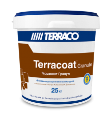 TERRACO TERRACOAT GRANULE штукатурка декоративная акриловая, 1,5 мм, шуба, прозрачная база (25кг)