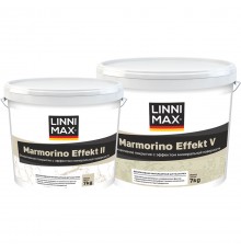 LINNIMAX MARMORINO EFFECT V / ЛИННИМАКС МАРМОРИНО ЭФФЕКТ V штукатурка декоративная интерьерная защитно-отделочная с эффектом натурального камня зерно 0,5мм, белый, 14кг