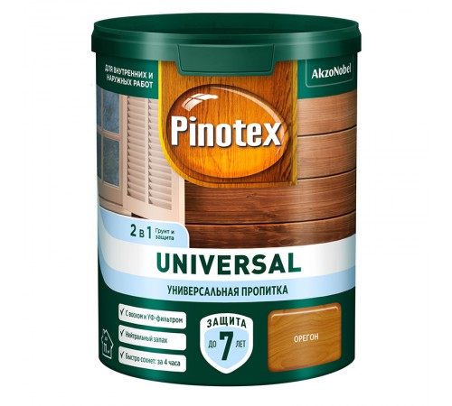 PINOTEX UNIVERSAL / ПИНОТЕКС УНИВЕРСАЛ пропитка 2 в 1, орегон 0,9л