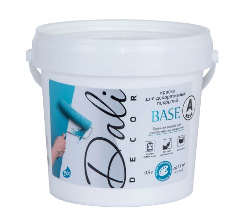 DALI-DECOR BASE / ДАЛИ ДЕКОР БАЗА краска для декоративных покрытий акриловая база А 0,9 л DALI-DECOR BASE / ДАЛИ ДЕКОР БАЗА краска для декоративных покрытий акриловая база А 0,9 л