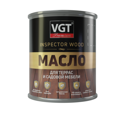 VGT / ВГТ масло для террас и садовой мебели, дуб темно-серый (0,75кг)