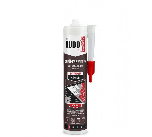 KUDO HOME KSK-612 / КУДО ХОУМ KSK-612 клей-герметик битумный для всех видов кровли черный (280мл) KUDO HOME KSK-612 / КУДО ХОУМ KSK-612 клей-герметик битумный для всех видов кровли черный (280мл)