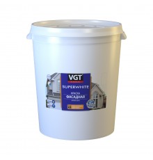 VGT SUPERWHITE / ВГТ СУПЕРВАЙТ ВД-АК-1180 краска фасадная, супербелый, акриловая, матовая (45кг)