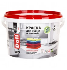 DALI / ДАЛИ краска для кухни и ванной акриловая моющаяся глубокоматовая база С 2,5 л