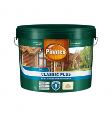 PINOTEX CLASSIC PLUS / ПИНОТЕКС КЛАССИК ПЛЮС пропитка-антисептик, быстросохнущая 3 в 1, база под колеровку 9л