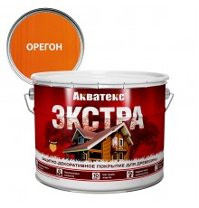 АКВАТЕКС-ЭКСТРА защит.-декор. покрытие для дерева, алкидное, полуглянц, орегон (9л) new