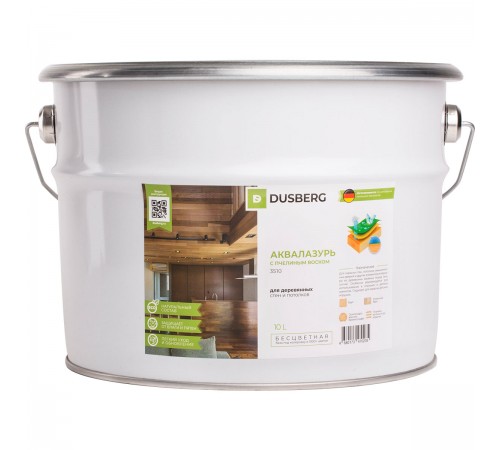 DUSBERG / ДЮСБЕРГ аквалазурь с пчелиным воском, бесцветный 3510 (10л) DUSBERG / ДЮСБЕРГ аквалазурь с пчелиным воском, бесцветный 3510 (10л)