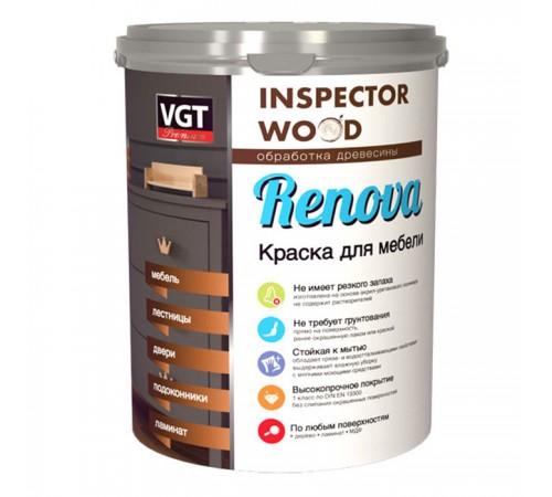 VGT / ВГТ для мебели полиуретановая полуматовая супербелый база С (1кг) VGT / ВГТ для мебели полиуретановая полуматовая супербелый база С (1кг)