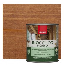 NEOMID BIO COLOR CLASSIC / НЕОМИД БИО КОЛОР КЛАССИК защитная декоративная пропитка на алкидной основе, тик (0,9л)