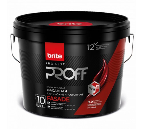 BRITE PROFESSIONAL / БРАЙТ ПРОФЕССИОНАЛ краска фасадная силиконизированная, база А (9л)