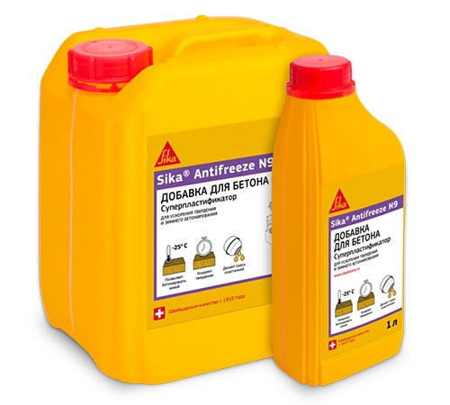 SIKA ANTIFREEZE N9 / СИКА АНТИФРИЗ N9 добавка-ускоритель твердения для зимнего бетонирования 1 л SIKA ANTIFREEZE N9 / СИКА АНТИФРИЗ N9 добавка-ускоритель твердения для зимнего бетонирования 1 л