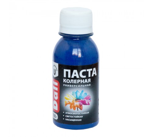DALI / ДАЛИ паста колерная универсальная атмосферостойкая светостойкая насыщенная синий 0,1 кг DALI / ДАЛИ паста колерная универсальная атмосферостойкая светостойкая насыщенная синий 0,1 кг