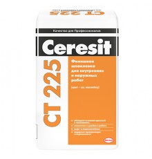ЦЕРЕЗИТ CT 225 шпаклевка финишная для наружных и внутренних работ, белая (25кг)
