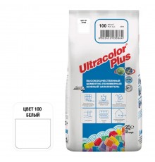 ULTRACOLOR PLUS №100 затирка для швов с водоотталкивающим и антигрибковым эффектом, белый (2кг)