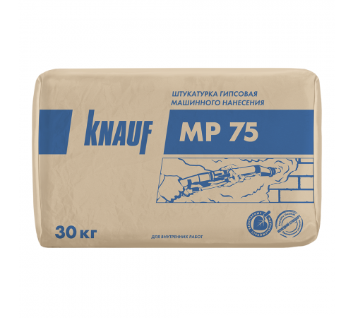 KNAUF MP 75 / КНАУФ МП 75 штукатурка гипсовая универсальная высокоадгезионная машинного нанесения для внутренних работ (30кг) KNAUF MP 75 / КНАУФ МП 75 штукатурка гипсовая универсальная высокоадгезионная машинного нанесения для внутренних работ (30кг)