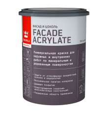 TIKKURILA FACADE ACRYLATE краска акрилатная, универсал., для фасадов и интерьеров, база A (0,9л)