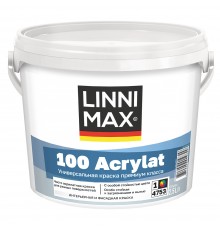 LINNIMAX 100 ACRYLAT / ЛИННИМАКС 100 АКРИЛАТ краска для фасадов и интерьеров акриловая износостойкая для внутренних и наружных работ база 1 (2,5л)