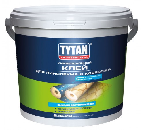 TYTAN PROFESSIONAL / ТИТАН ПРОФЕШИОНАЛ клей для линолеума и ковролина (14кг) TYTAN PROFESSIONAL / ТИТАН ПРОФЕШИОНАЛ клей для линолеума и ковролина (14кг)