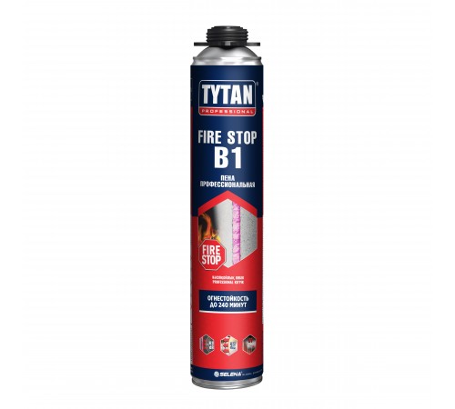 TYTAN PROFESSIONAL FIRE STOP B1 / ТИТАН ПРОФЕШИОНАЛ ФАЙР СТОП Б1 пена огнеупорная, профессиональная (750мл) TYTAN PROFESSIONAL FIRE STOP B1 / ТИТАН ПРОФЕШИОНАЛ ФАЙР СТОП Б1 пена огнеупорная, профессиональная (750мл)