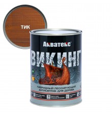 Акватекс Викинг антисептик для дерева гибридный, лессирующий, полуматовый, тик (0,75л) new