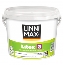 LINNIMAX LITEX 3 / ЛИННИМАКС ЛИТЕКС 3 краска для стен латексная водно-дисперсионная для внутренних работ матовая база 3 (2,35л)