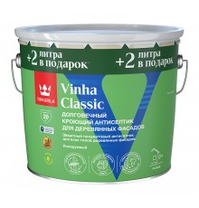 TIKKURILA VINHA CLASSIC / ТИККУРИЛА ВИНХА КЛАССИК антисептик кроющий водоразбавляемый полуматовый, база VVА, 11л
