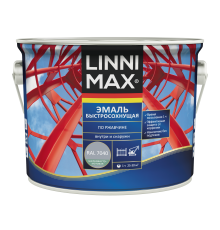 LINNIMAX / ЛИННИМАКС грунт-эмаль алкидная быстросохнущая по ржавчине для наружных и внутренних работ шелковисто-матовая, светло-серый RAL 7040, 2,5л