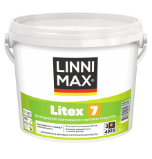 LINNIMAX LITEX 7 / ЛИННИМАКС ЛИТЕКС 7 краска для стен и фактурных обоев латексная водно-дисперсионная для внутренних работ шелковисто-матовая база 3 (2,35л)