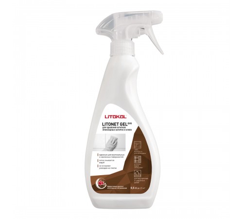 LITOKOL LITONET GEL EVO средство концентрат для очистки плитки от эпоксидных затирок (0,5л) LITOKOL LITONET GEL EVO средство концентрат для очистки плитки от эпоксидных затирок (0,5л)
