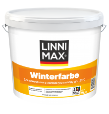 LINNIMAX WINTERFARBE / ЛИННИМАКС ВИНТЕРФАРБЕ краска фасадная всесезонная полиакриловая органорастворимая зимняя атмосферостойкая для наружных работ матовая база 1 (9л)