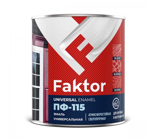 FAKTOR / ФАКТОР ПФ-115 эмаль алкидная атмосферостойкая, полуматовая, зеленый, 0,8кг FAKTOR / ФАКТОР ПФ-115 эмаль алкидная атмосферостойкая, полуматовая, зеленый, 0,8кг