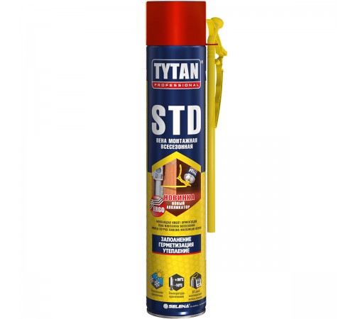 TYTAN PROFESSIONAL STD ERGO / ТИТАН ПРОФЕШИОНАЛ СТД ЭРГО пена монтажная всесезонная (750мл) TYTAN PROFESSIONAL STD ERGO / ТИТАН ПРОФЕШИОНАЛ СТД ЭРГО пена монтажная всесезонная (750мл)