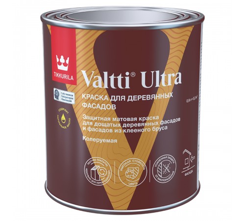 TIKKURILA VALTTI ULTRA краска для деревянных фасадов матовая, база C (0,9л) TIKKURILA VALTTI ULTRA краска для деревянных фасадов матовая, база C (0,9л)